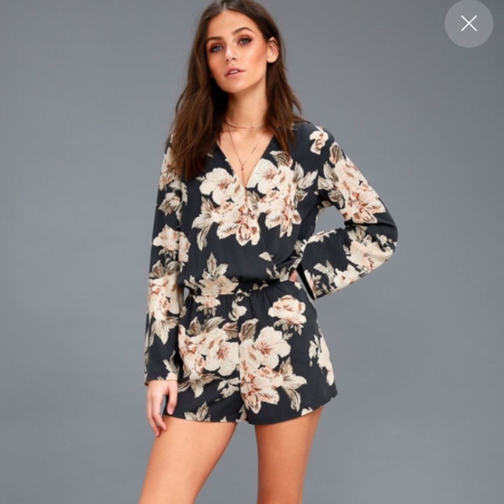 Lulus Floral Romper size Medium